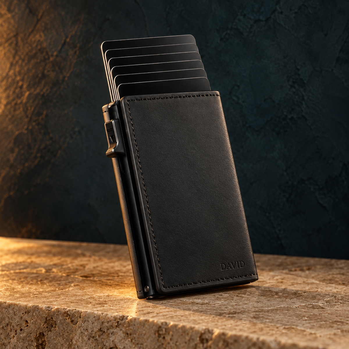 Slim Wallet mit Kartenausschub