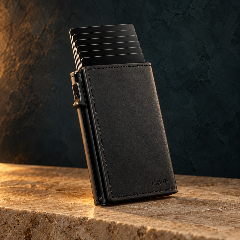 Slim Wallet mit Kartenausschub
