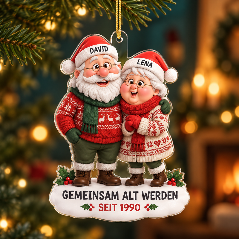Acryl-Ornament: Gemeinsam alt werden