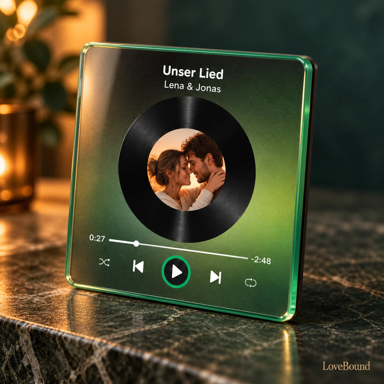 Musik-Kühlschrankmagnet mit Foto und Song – LoveBound Galerieansicht 3