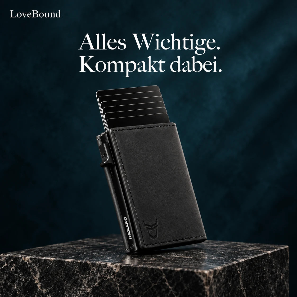 Slim Wallet mit Kartenausschub – LoveBound Galerieansicht 1