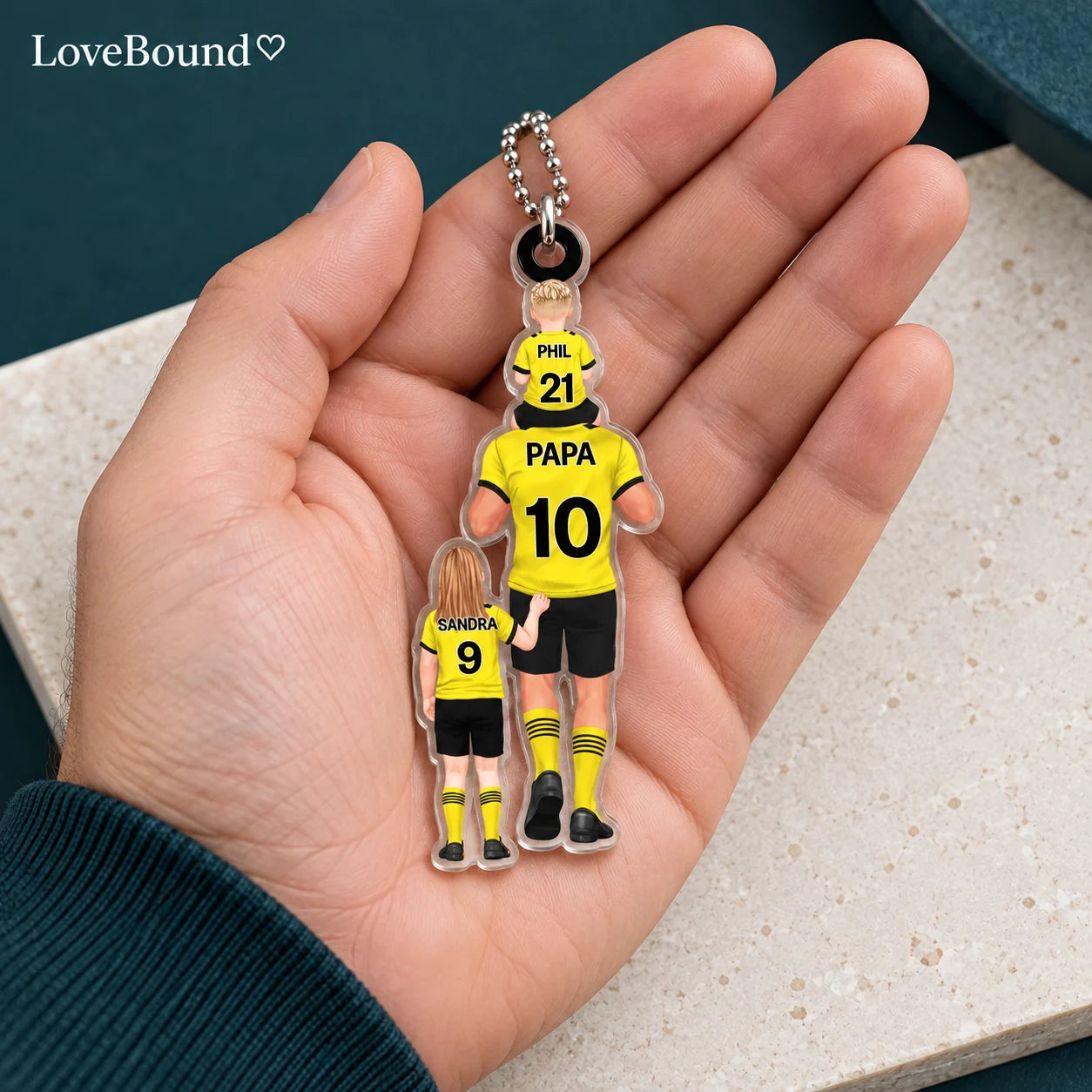 Acrylanhaenger: Papas Fußballmannschaft – LoveBound Galerieansicht 4